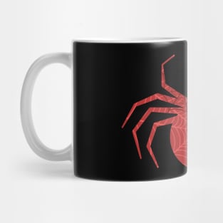 Large red spider with web Mug